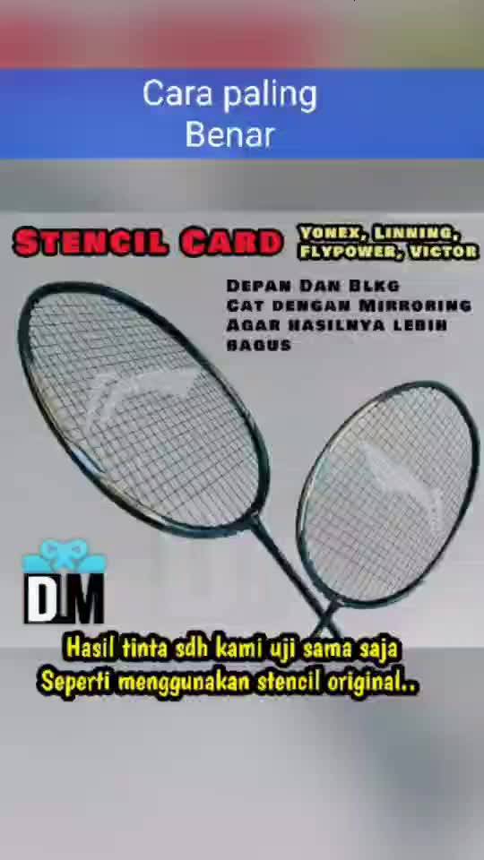 Jual Cetakan logo untuk senar raket badminton Bulu tangkis Stencil card ...
