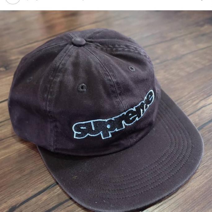 Jual Best | Supreme Connect Logo 6 Panel Black / Topi Supreme