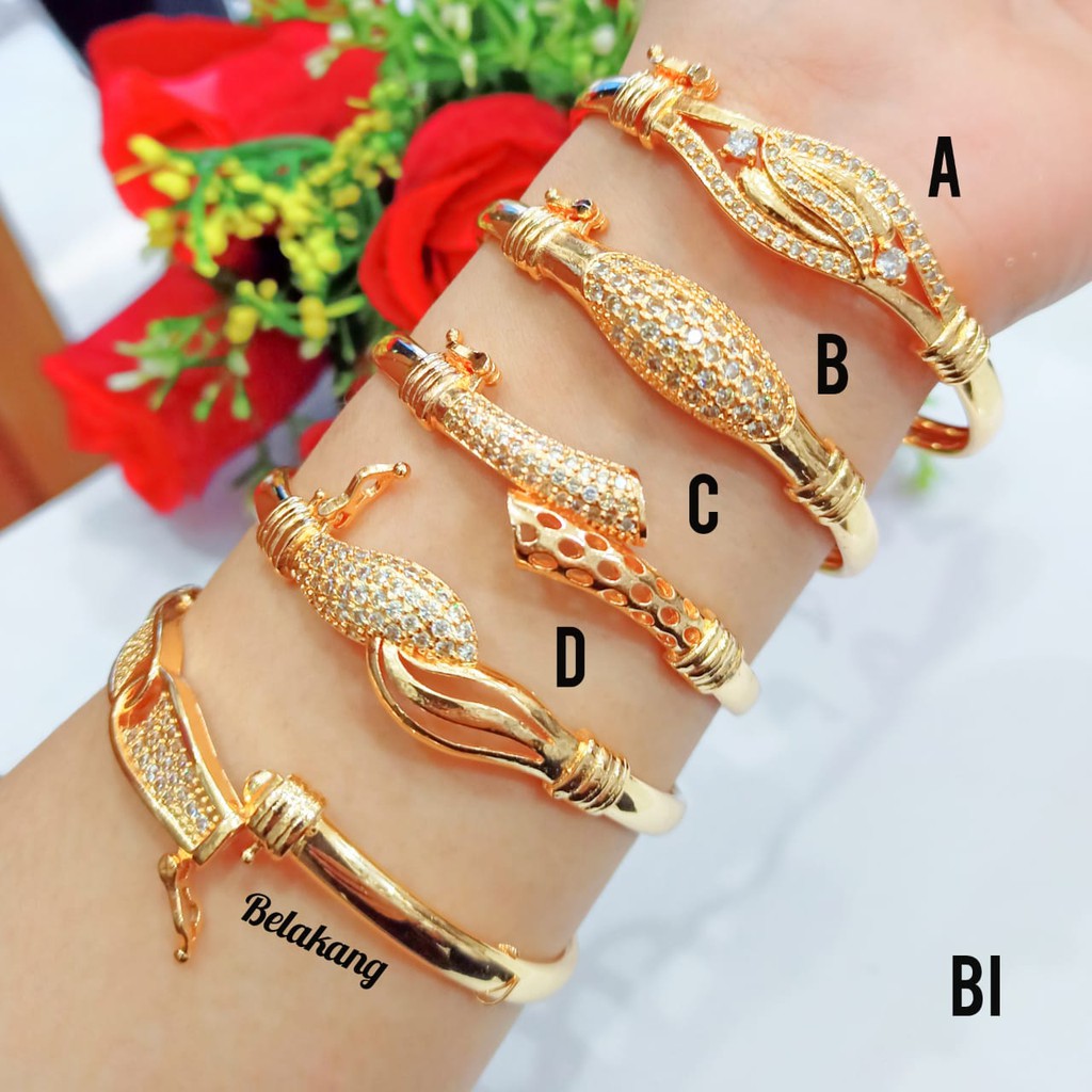 Gelang lv titanium / gelang titanum lv / bangle titanium lv / gelang  titanium wanita DM 6cm / gelang kulit LV titanium rose gold