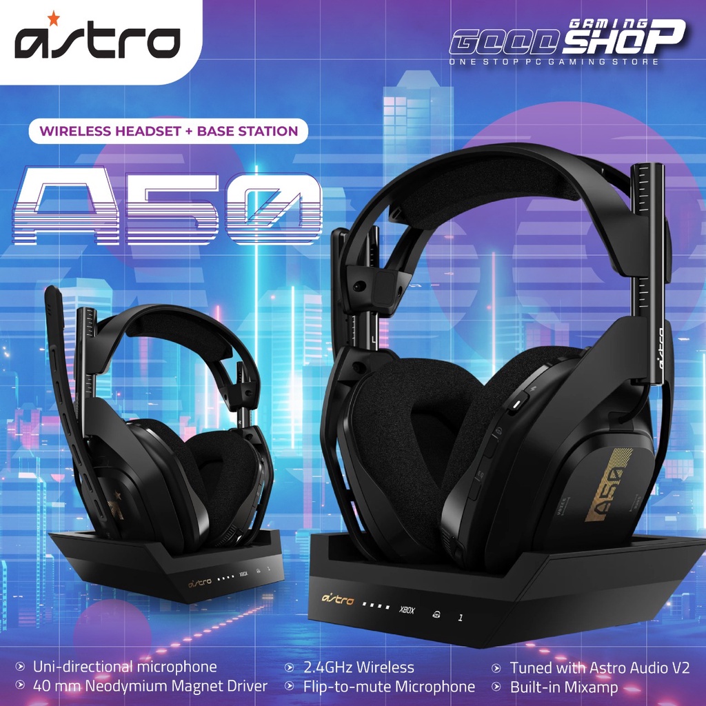 Jual ASTRO A50 Wireless + Base Station - Gaming Headphone | Shopee ...