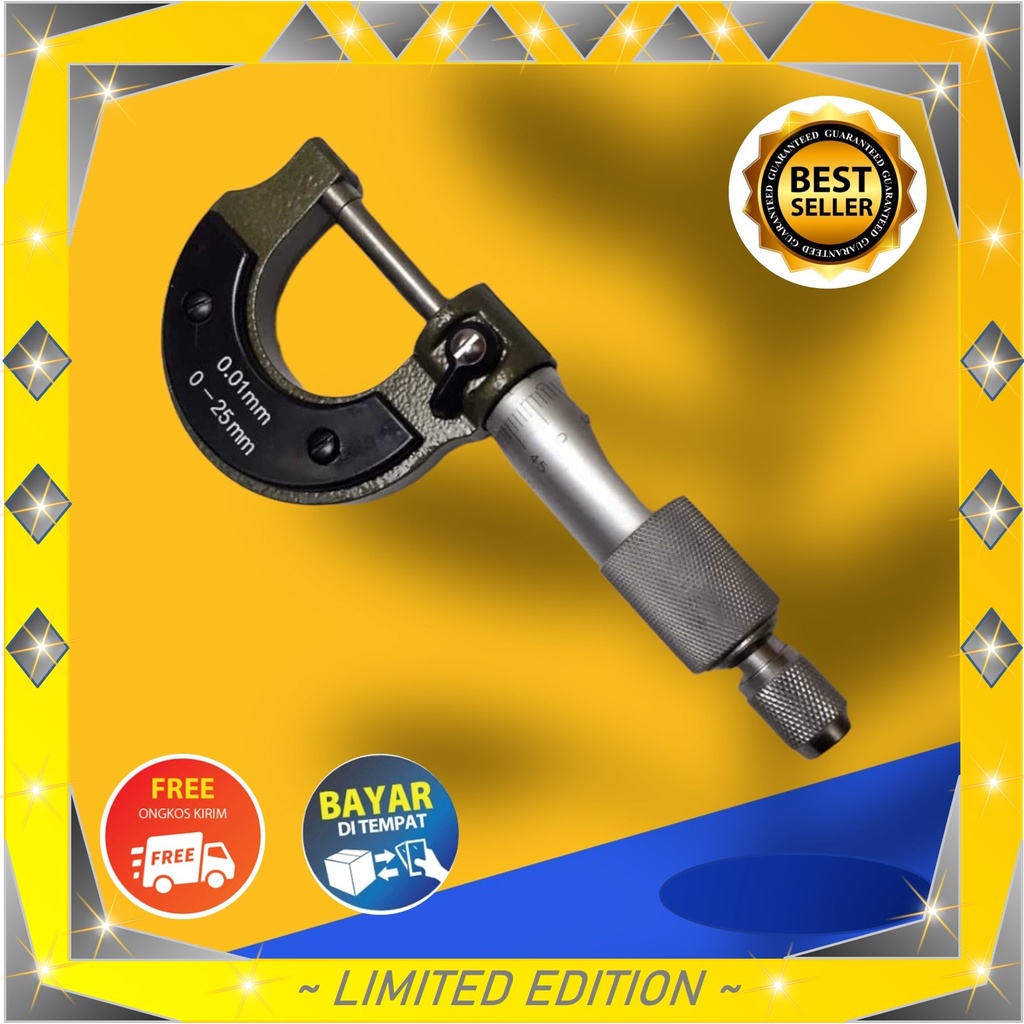 Jual Mitutoyo Micrometer 025 mm 0.01 mm micrometer 0 sigmat sketmat