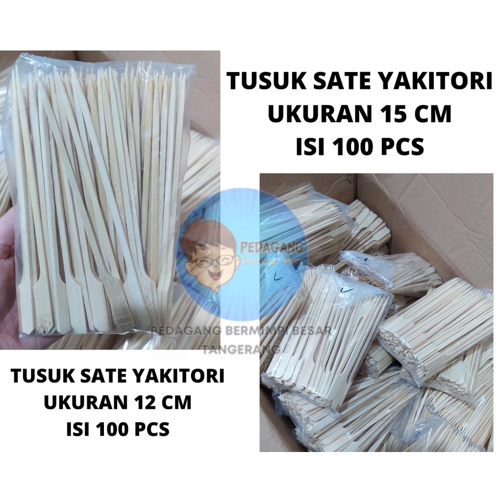 Jual Tusuk Sate Bambu Yakitori Isi 100pcs Import Quality Shopee