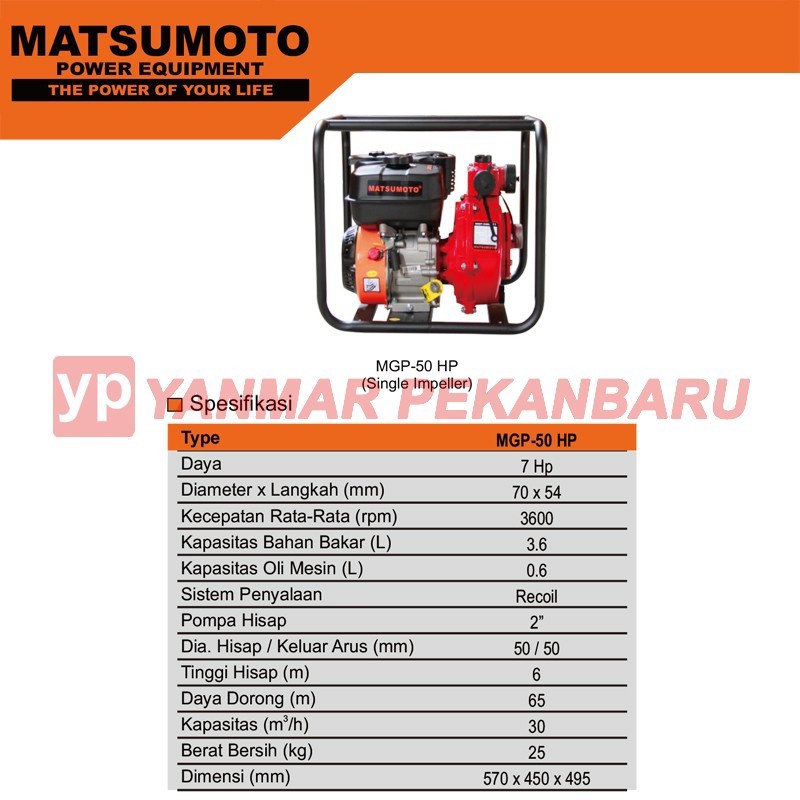 Jual Mesin Pompa Air Bensin / Gasoline High Pressure Pump MGP 50 HP ...