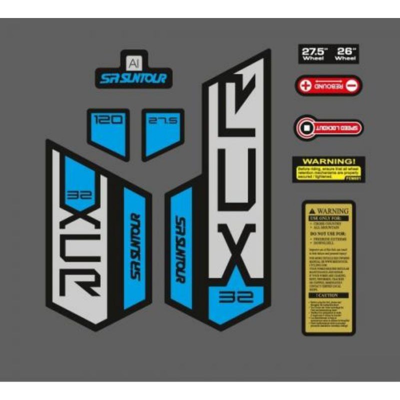 Jual custom decal fork SR SUNTOUR XCR 32 bisa request warna zun graphic ...