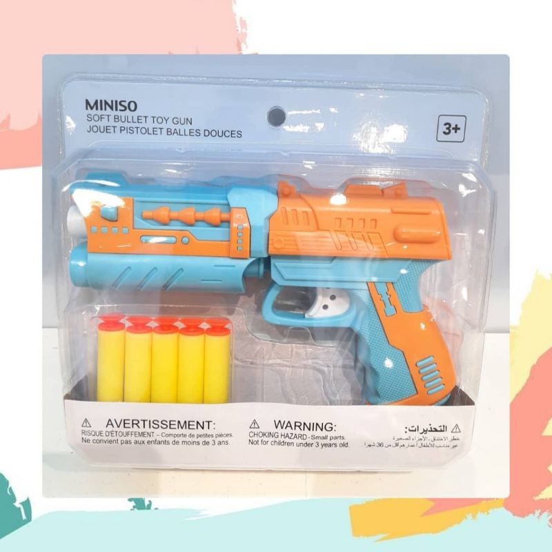 Jual Orange Soft Bullets Toy Gun Miniso Shopee Indonesia
