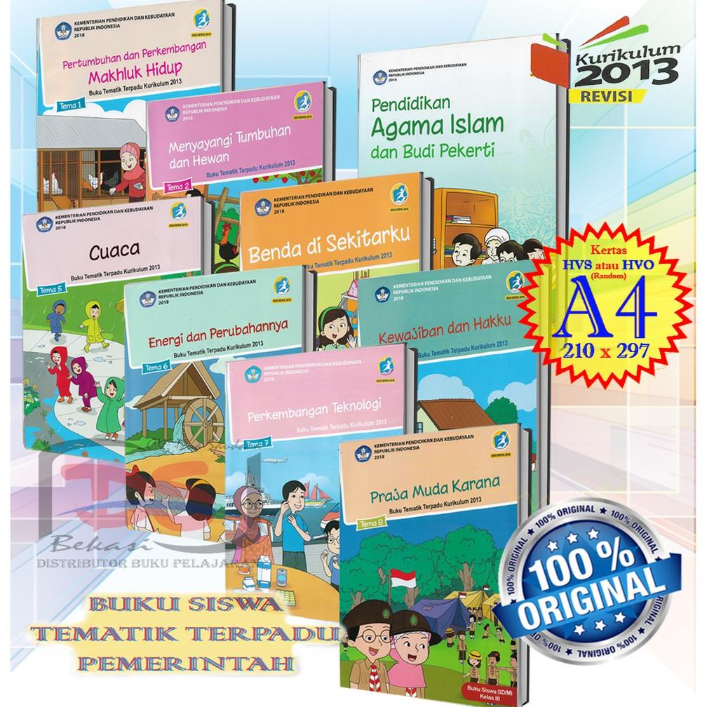Jual [(BAYAR DITEMPAT) Buku Siswa Kelas 3 SD Tematik Terpadu K13 Revisi ...