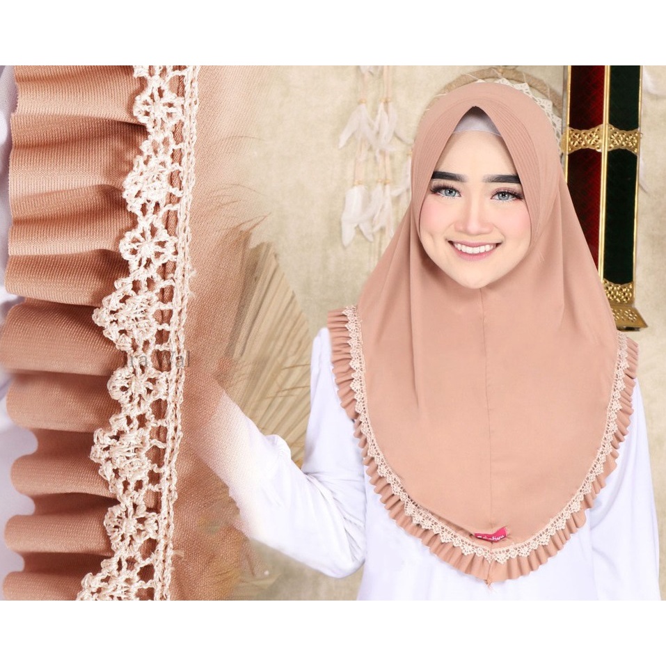 Jual HIJAB INSTAN TERBARU MODEL RENDA REMPEL HIJAB NAZILA RENDA JILBAB ...
