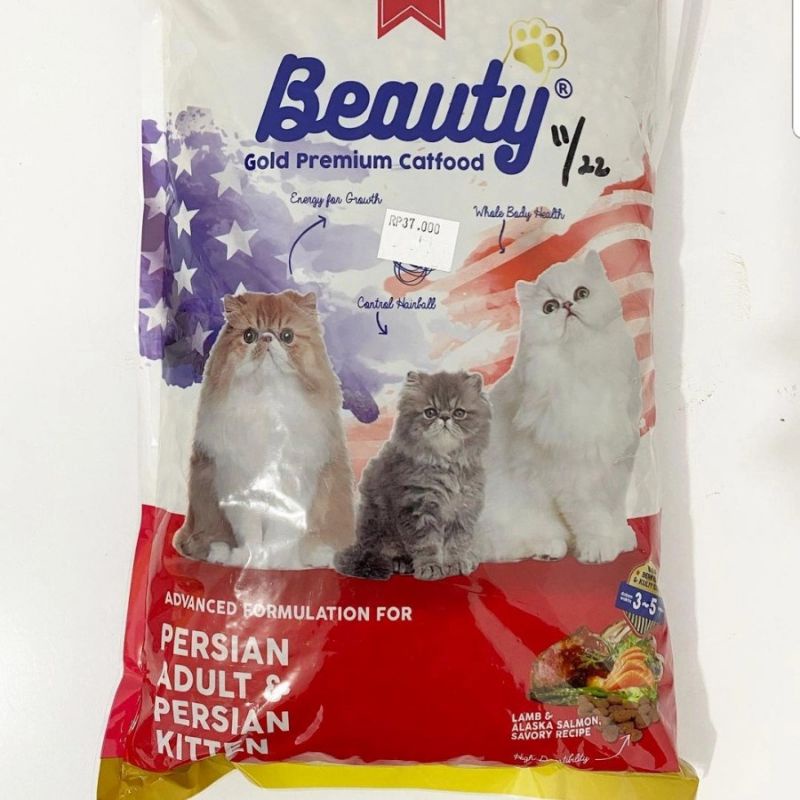 Jual Makanan Kucing BEAUTY GOLD PERSIAN ADULT & KITTEN 750GR BEAUTY ...