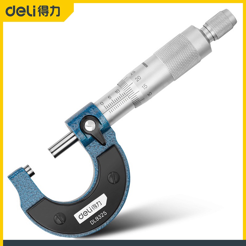 Jual Deli Micrometer Alat Ukur Ketebalan Besi Akurasi Tinggi Dl Shopee Indonesia