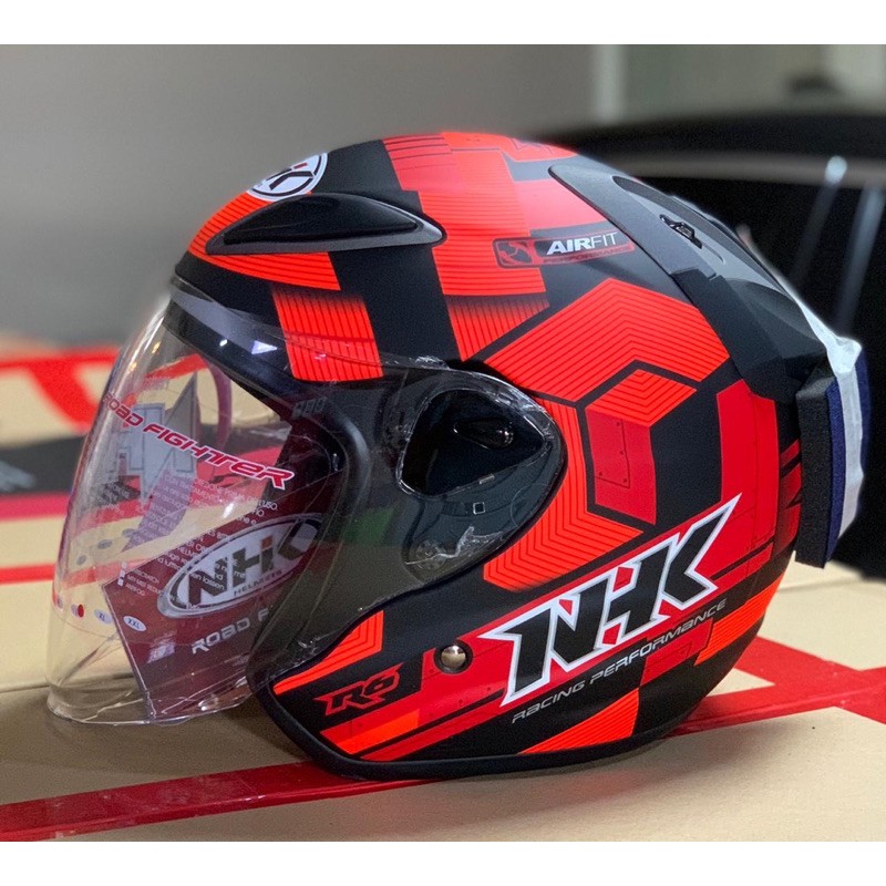 Jual NHK R6 CUBE BLACK RED DOFF / GLOSSY | Shopee Indonesia