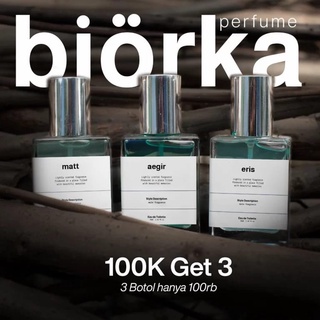 Jual PAKET PROMO 100 RB 3 BOTOL Parfum Bjorka / Parfum Wanita Laki-Laki ...