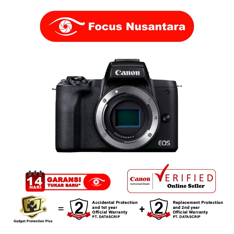 Jual Canon EOS M50 Mark II Body Black | Shopee Indonesia