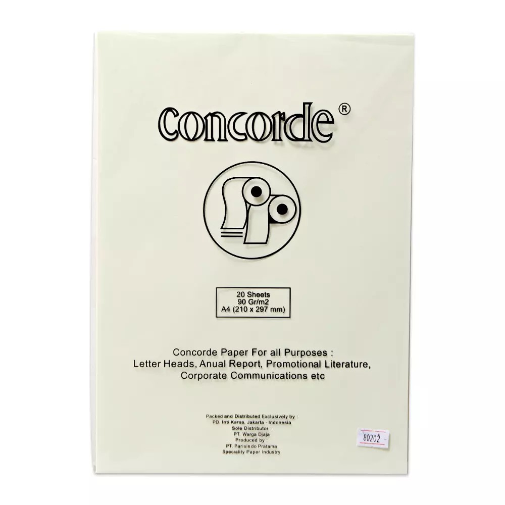 Jual Concorde Paper [80202] A4 90gr 20 Light Yellow Id 180749