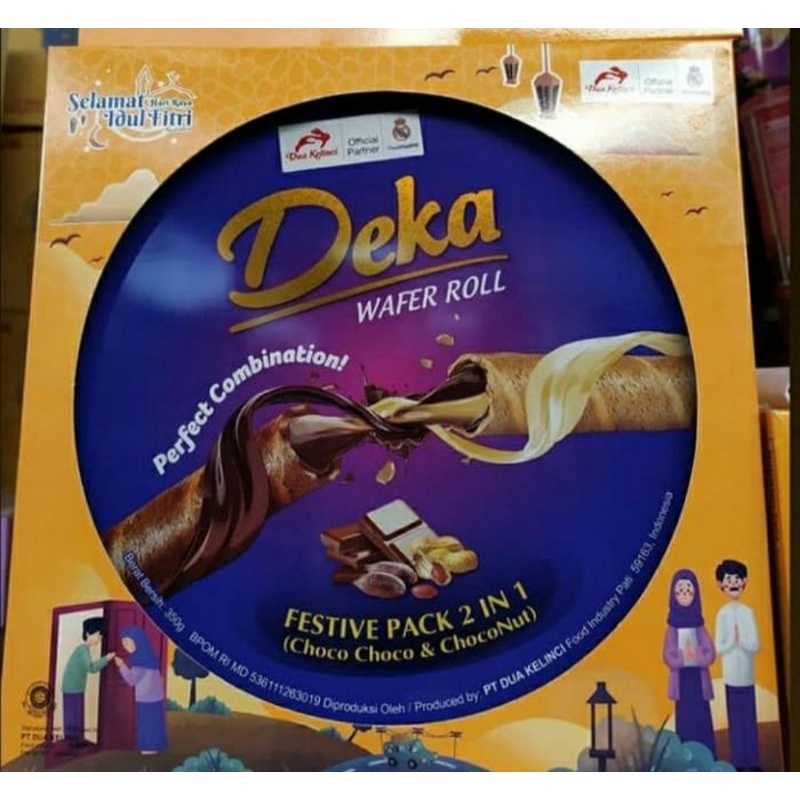 Jual Deka Wafer Roll Festive Pack 2 IN 1 Kemasan (350gr) | Shopee Indonesia