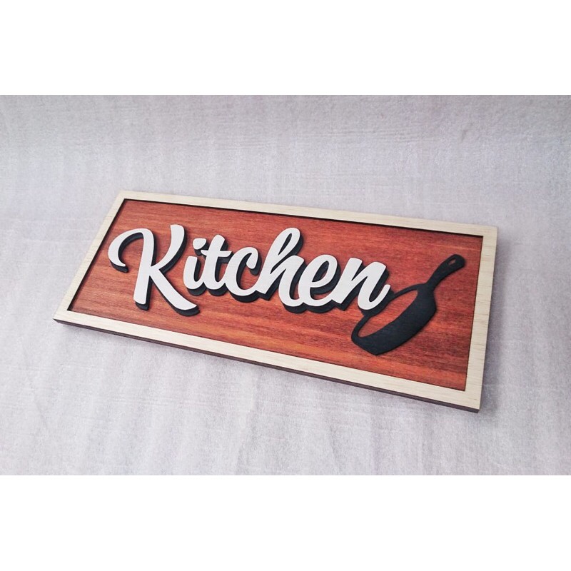 Jual Tulisan kitchen / huruf kayu timbul 3D / huruf kayu custom / huruf ...