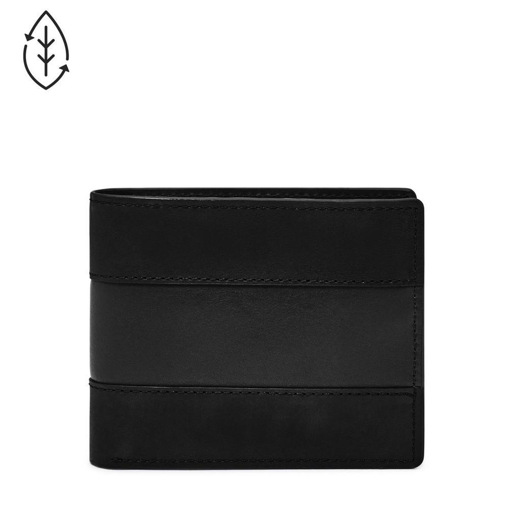 Fossil Everett Large Coin Pocket Bifold Black Dompet Pria - ML4400-001