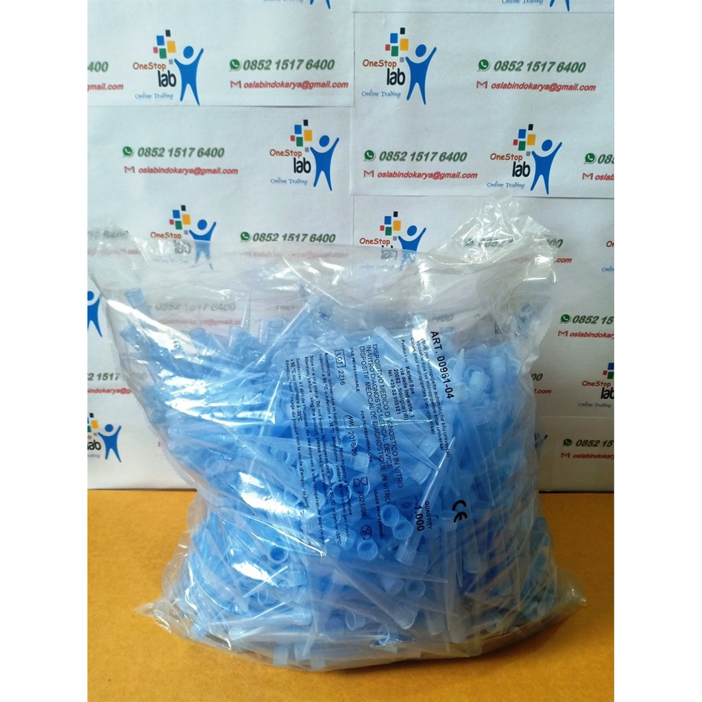 Jual KARTELL Pipette tips 100 1000 uL Blue tips 1000 pcs per bag suku