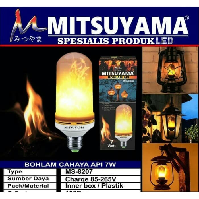 Jual LAMPU LED API BOHLAM LAMPU LED E27 FLAME EFFECT MITSUYAMA MS ...