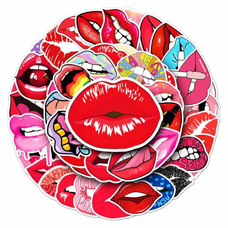 Jual Stiker Aesthetic Bibir Pack Style 260285 Stiker Aesthetic Keren