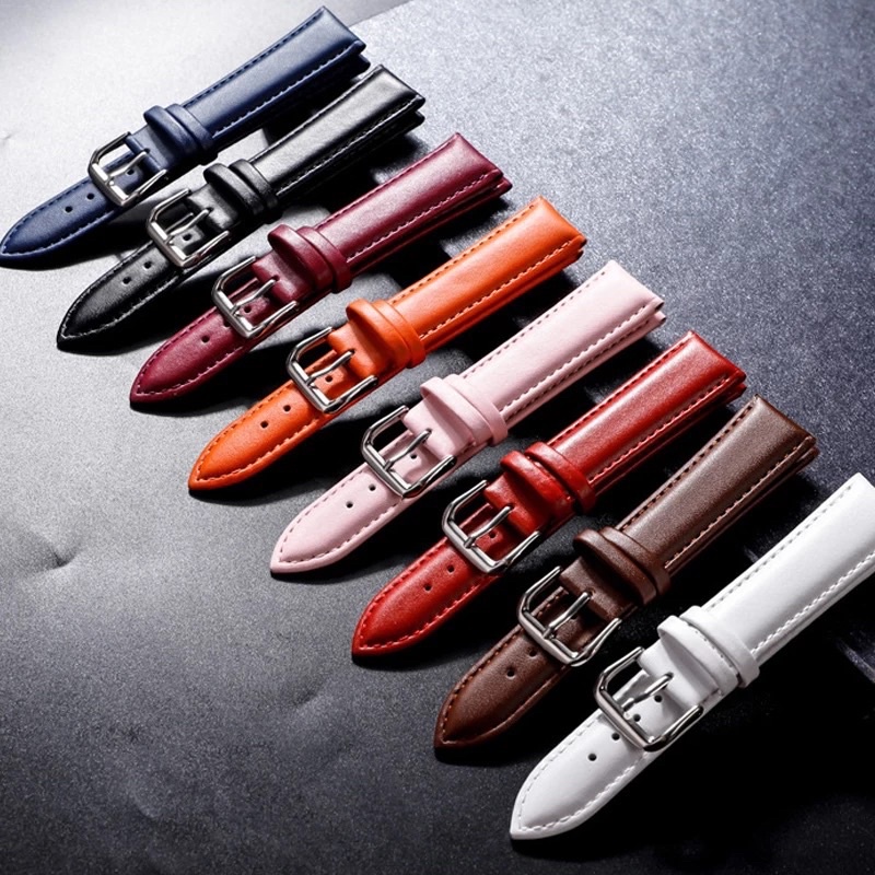 Jual Strap Jam Tangan Asli kulit Ukuran 12mm 14mm 16mm 18mm 20mm 22mm ...