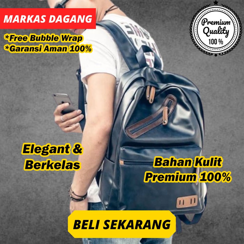 Jual Tas Ransel Kulit Pria Backpack Pria Model Modern (RETRO) | Shopee