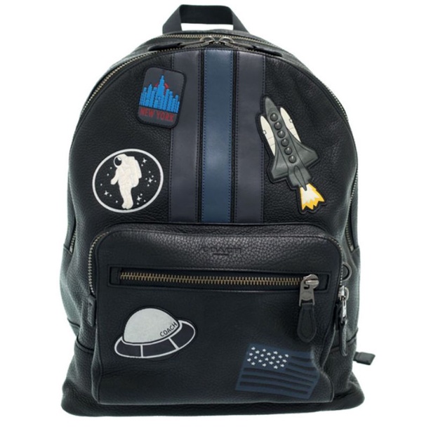 Jual COACH WEST BACKPACK WITH VARSITY STRIPE AND SPACE PATCHES (COACH