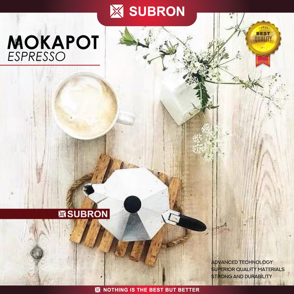 Jual SUBRON Mokapot 1 Cup 50ML Alumunium Coffee maker ESPRESSO Moka pot ...