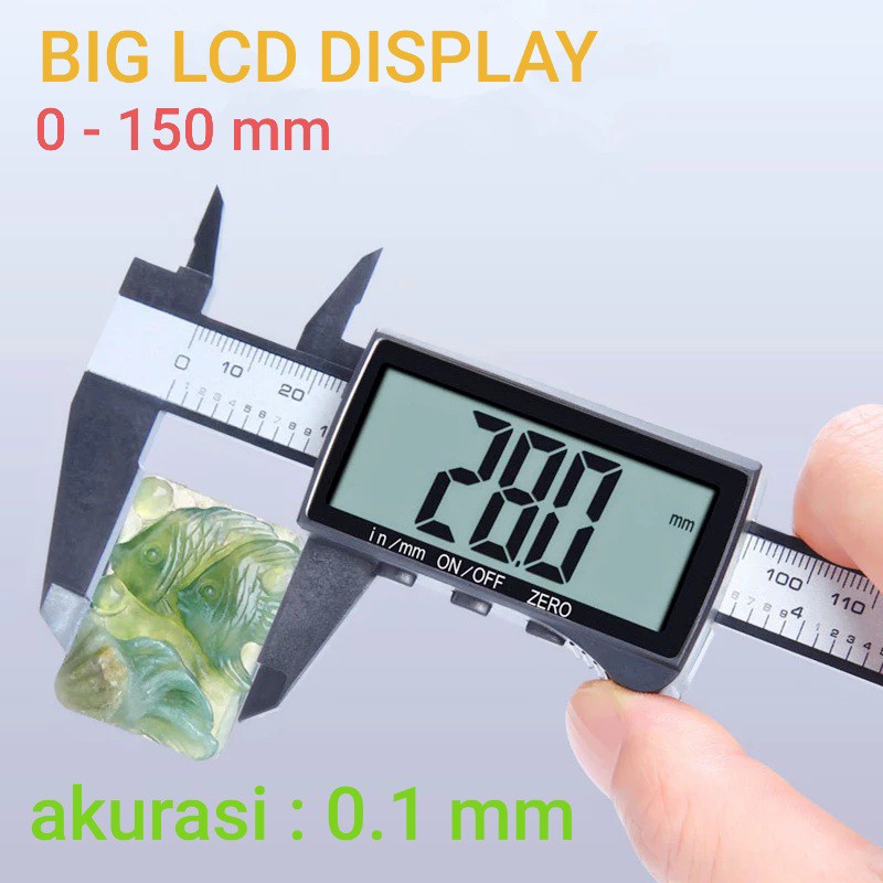 Jual jangka sorong digital carbon fibre 150mmsigmatmicrometer vernier