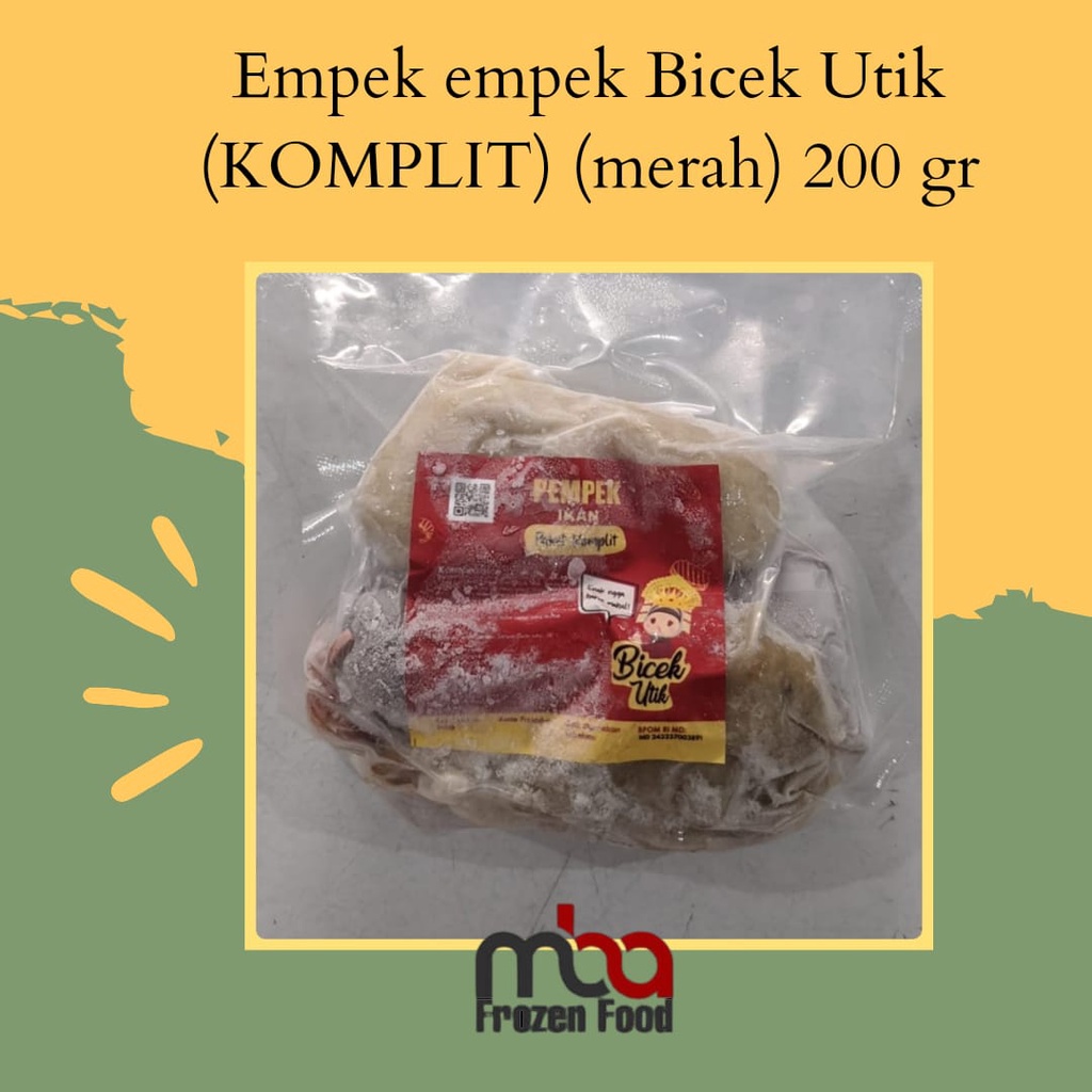 Jual pempek/Empek empek Bicek Utik (KOMPLIT) (merah) 200 gr - FROZEN ...