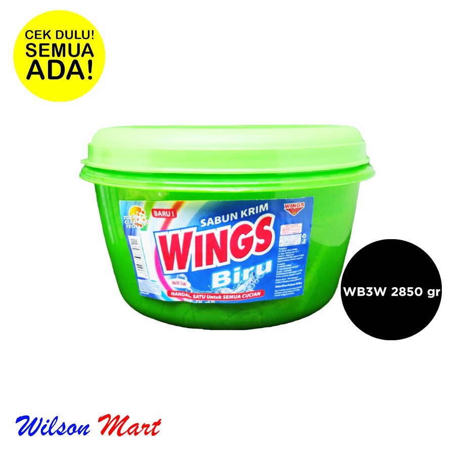 Jual Wings Biru Sabun Cream Colek Wb W Gram Baskom Shopee Indonesia