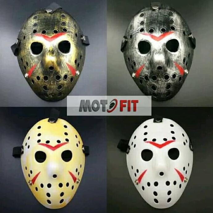Jual topeng Jason airsoft hockey mask halloween topeng seram cosplay