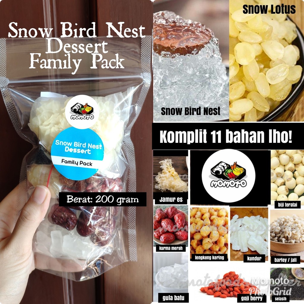 Jual (TERMURAH) Family Pack Snow Bird Nest Dessert Snow Lotus Lengkap