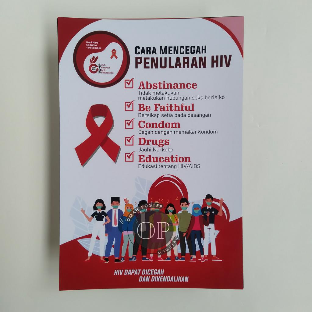 Jual Poster Cara Mencegah Penularan HIV/AIDS Poster HIV/AIDS Shopee