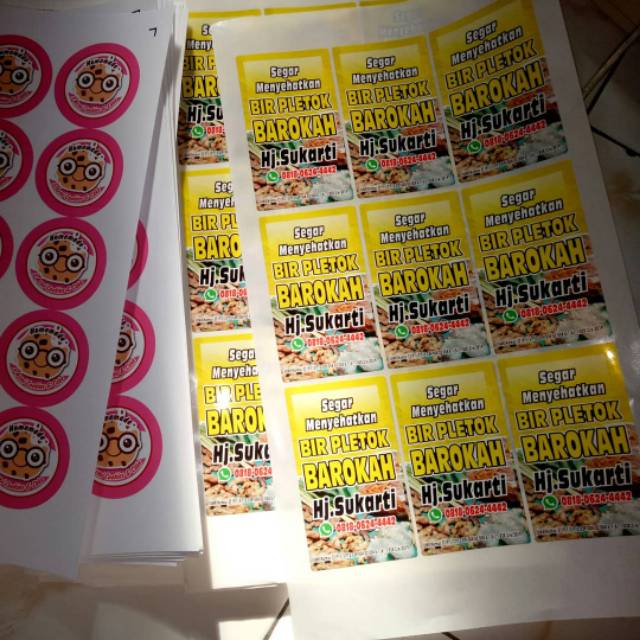 Jual Cetak Stiker Transparan / Sticker Transparant A4 Custom - Label ...