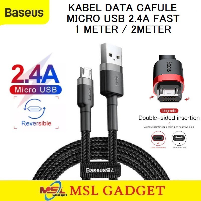 Jual Baseus Kabel Data Micro USB Panjang QC Quick Fast Charging Cafule ...