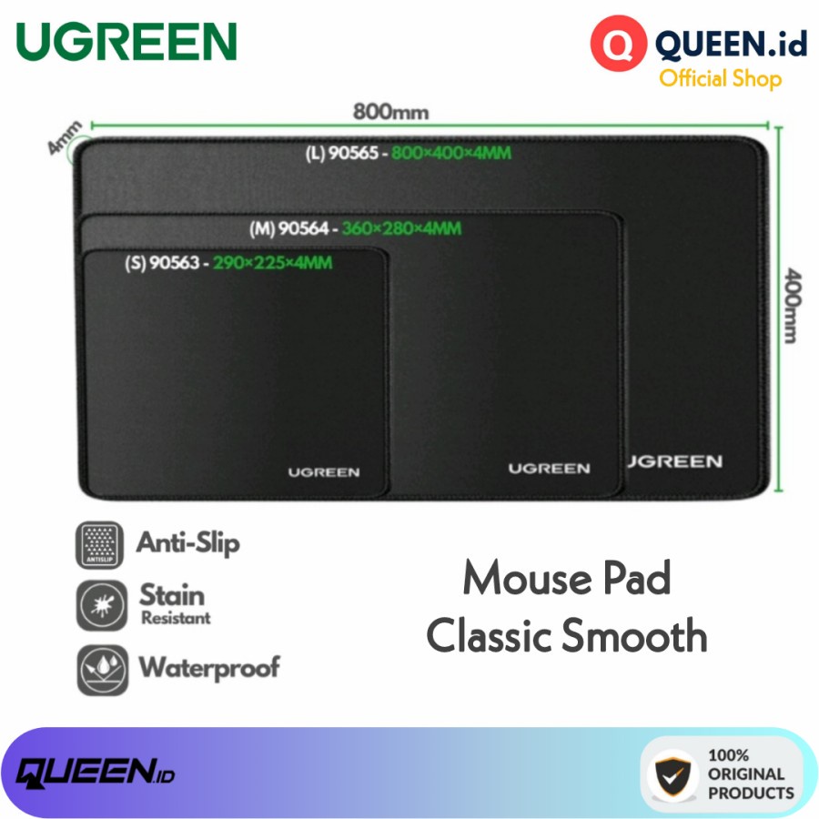Jual UGREEN Mouse Pad Anti Slip Smooth WaterProof 4mm Alas Mousepad