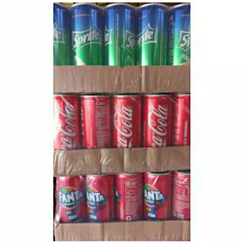 Jual 1 KRAT | SPRITE | FANTA | COCA COLA KALENG SLIM 250ml ISI 24 ...