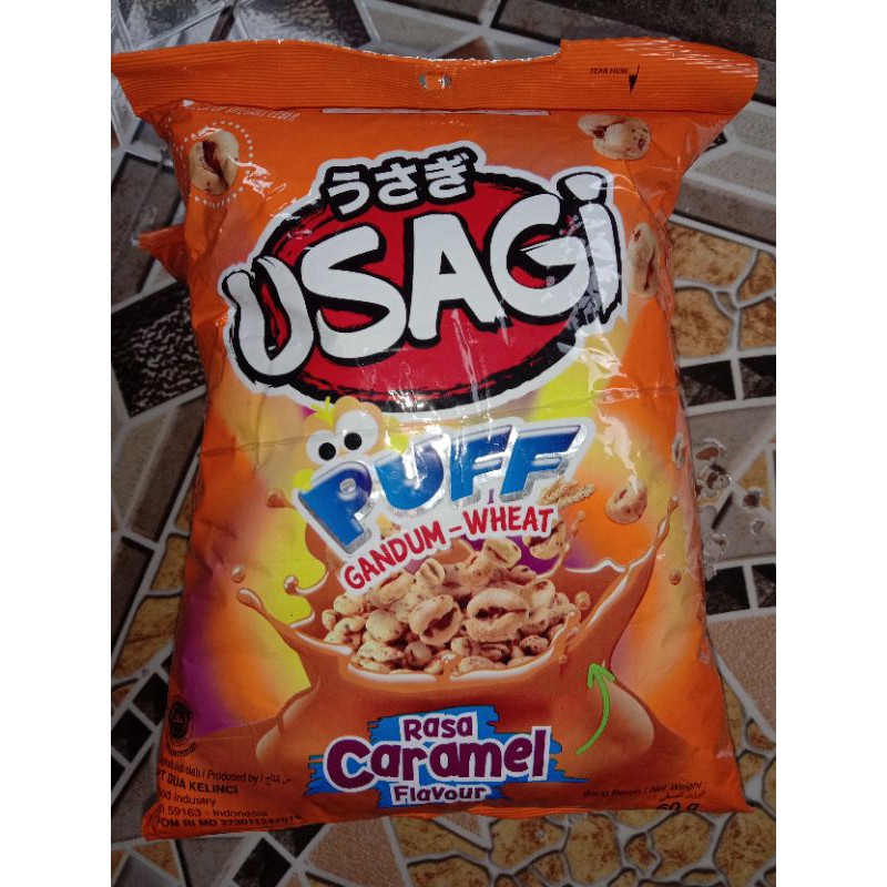 Jual Usagi Puff Gandum Wheat Rasa Caramel / Usagi Pop Corn Rasa Karamel ...