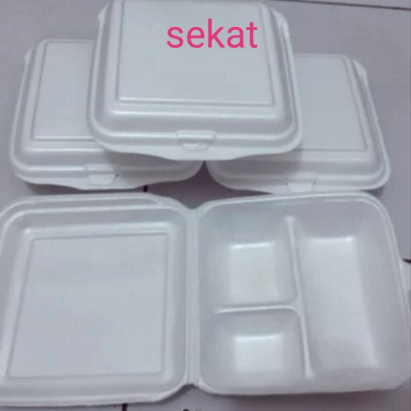 Jual Styrofoam Sterofoam Seterofom Lux Kcs Foam Nasi Polos Sekat Foam Bubur Pangsit Mie Foam