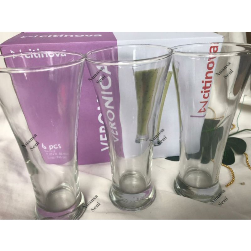 Jual Gelas Kaca Veronica Gelas Jus Gelas Tinggi Gelas Jus Alpukat Gelas ...