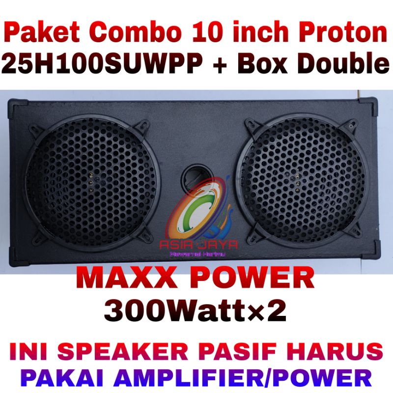 Jual Paket Combo Speaker Inch Woofer Proton Inch H Suwpp Plus Box Double Dan Siku