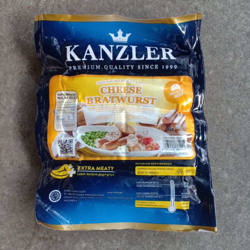 Jual Kanzler Cheese Bratwurst 360 gram | Shopee Indonesia