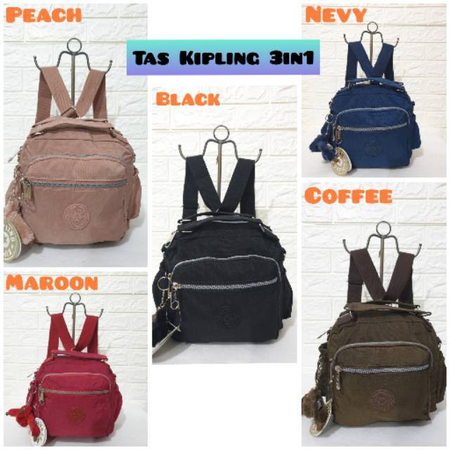 alber 3-in-1 convertible mini bag backpack Kipling womens Backpack, Aqua Frost, One  and a removable rfid Kipling Alber Disney's 3-1 Convertible