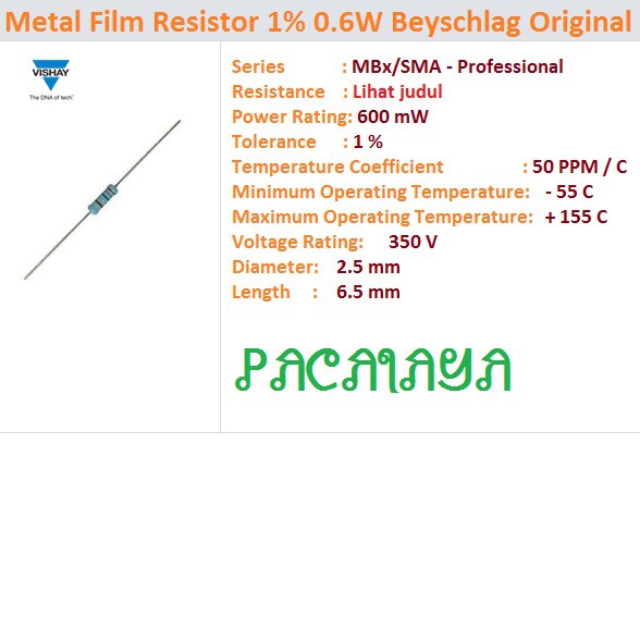 POPESQ® 10 Stück Widerstand 100 Ohm – 0,6 W Met Produktbild-Vorschau 4