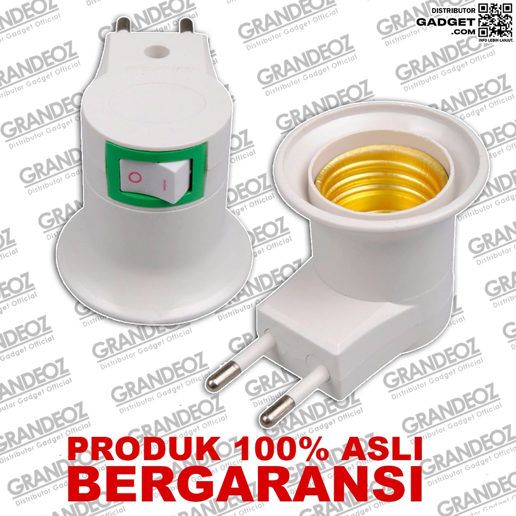 Jual Adapter Fitting E27 Lampu Bohlam Portable EU Plug Converter Fiting ...