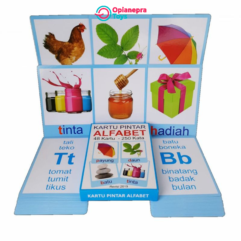 Jual ONTY Kartu Pintar Alfabet Flash Card Edukasi Anak Belajar Huruf ...