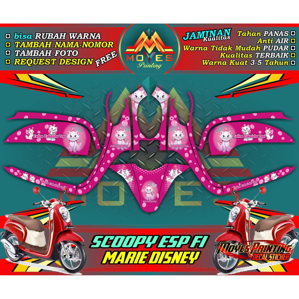 Jual DECAL STICKER MOTOR SCOOPY ESP - STIKER FULL BODY HONDA SCOOPY ESP ...