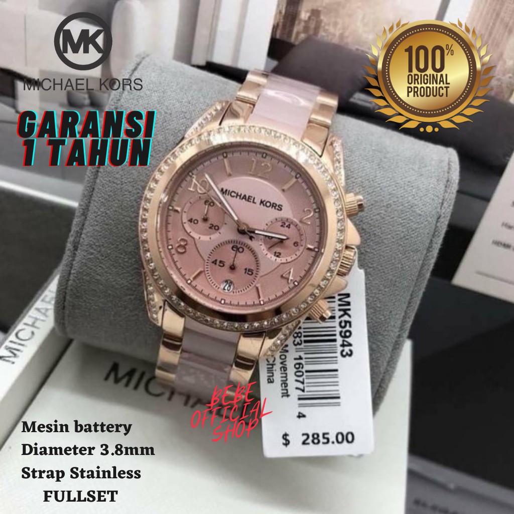 Jam tangan michael 2025 kors wanita original