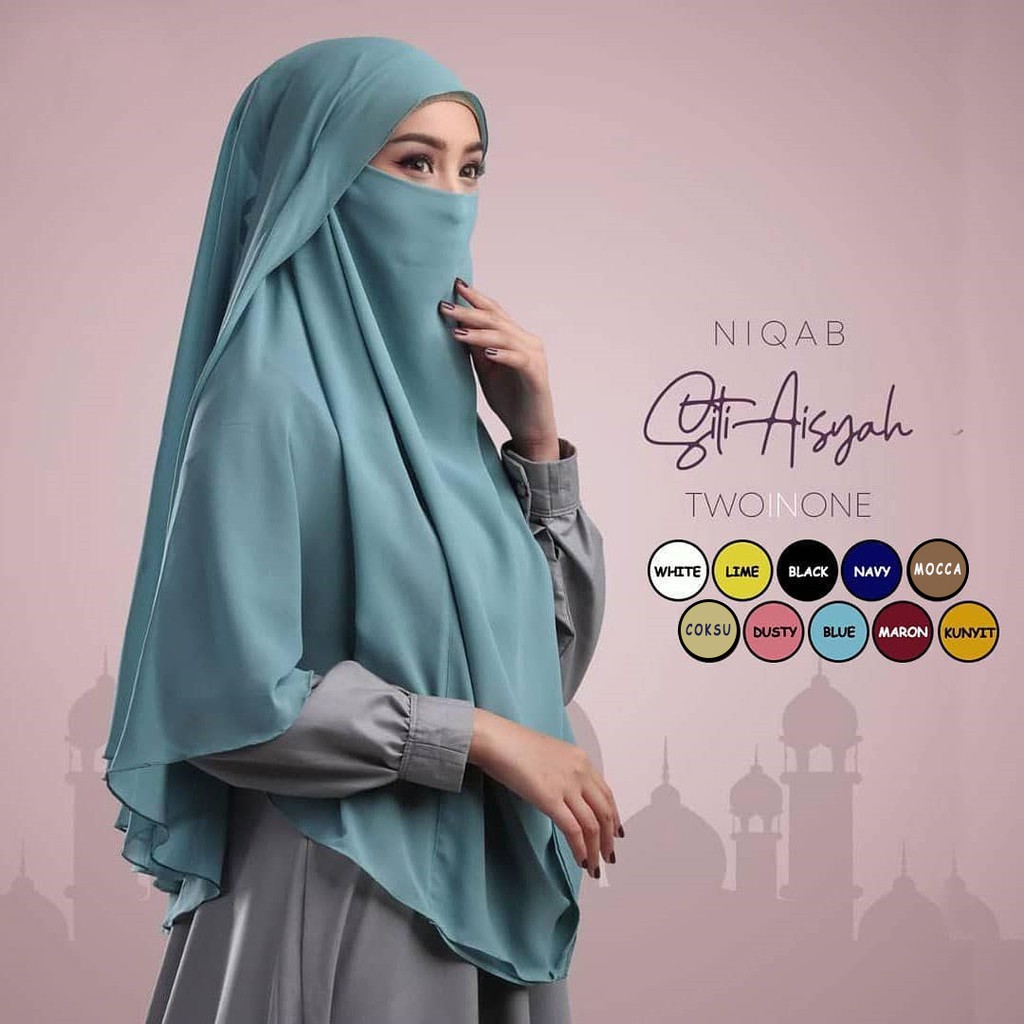 Jual Jilbab Hijab Kerudung Khimar Syari Niqab Cadar Siti Aisyah Murah Terbaru Frz Shopee Indonesia 4458