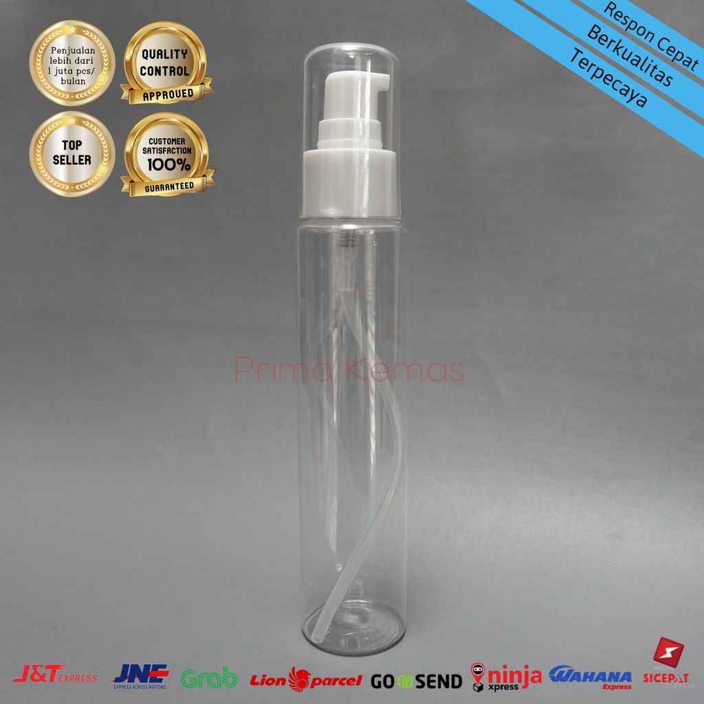 Jual Botol Pump Treatment 100 ml - botol kosmetik - botol skincare Pet ...
